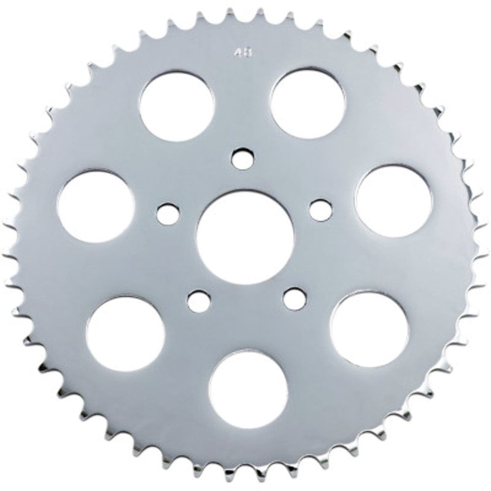 Drag Specialties Chains, Sprockets & Parts Drag Specialties Chrome 48 Tooth Flat Rear Wheel Chain Sprocket Harley 86-92 XL
