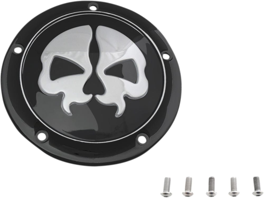 Drag Specialties Drag Specialties Chrome Skull Derby Cover Accent Black 99-18 Big Twin Harley