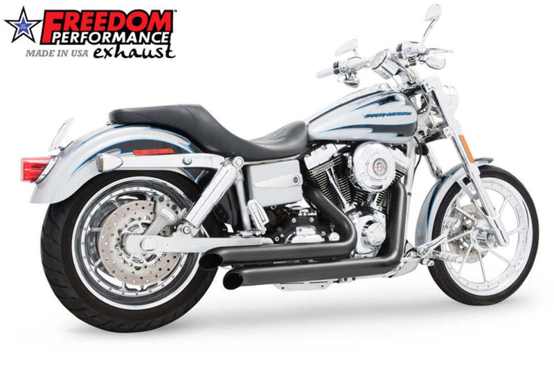 Freedom Performance Freedom Performance Black Exhaust Pipes Declaration Turn-Out Dyna Harley 91-05