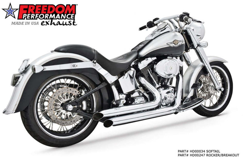 Freedom Performance Freedom Performance Chrome Exhaust Pipes Declaration Turn-Out Softail Harley TC