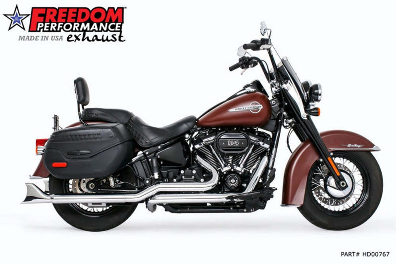 Freedom Performance Freedom Performance Chrome Pipes Exhaust Sharktail 33" Dual Softail Harley '18+