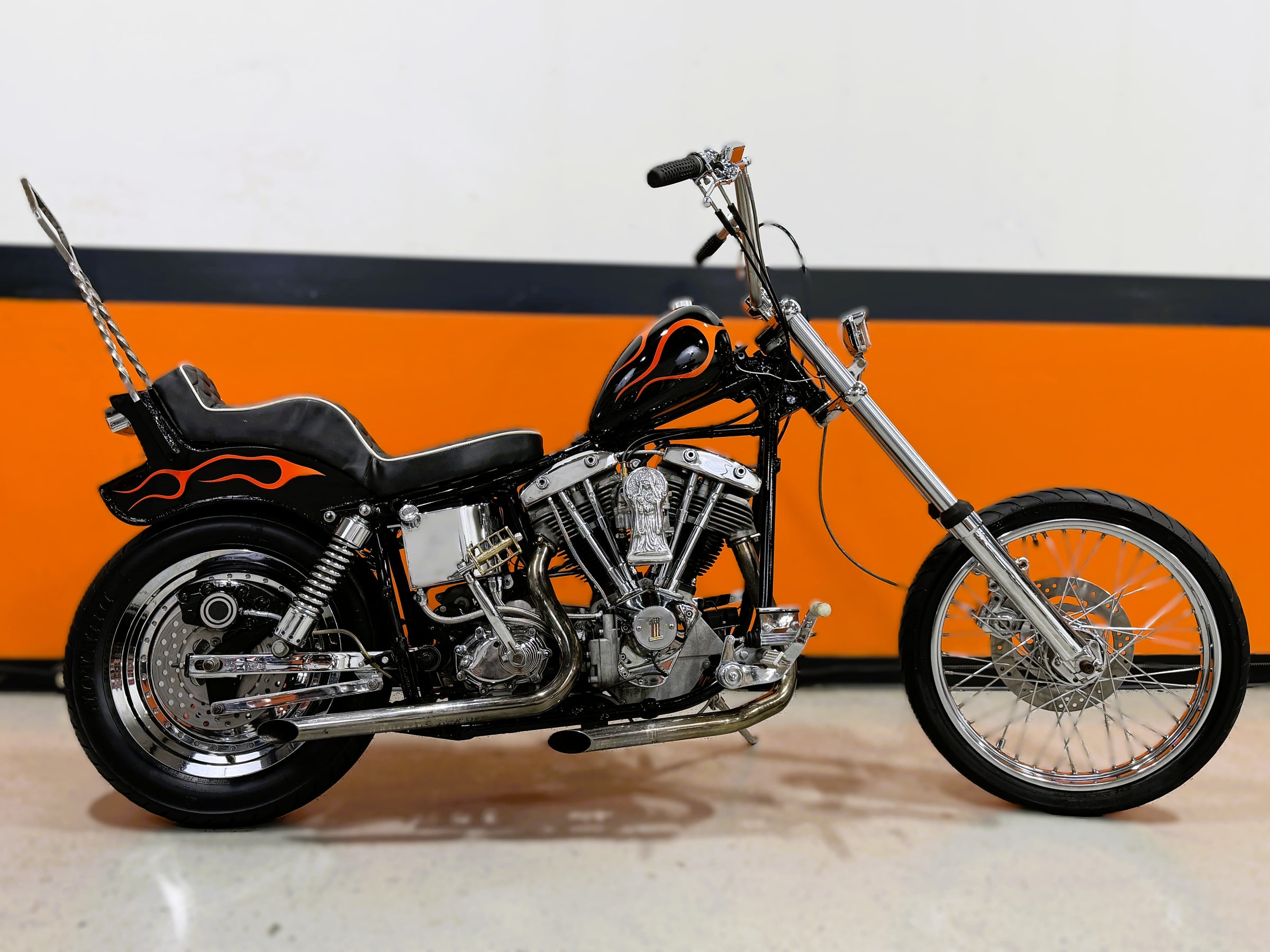 1975 Harley-Davidson Shovelhead Swingarm Chopper Crazy Frank Kick