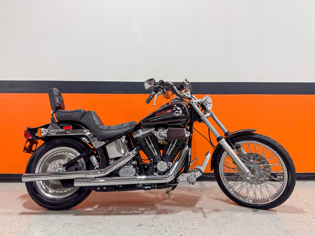 Harley-Davidson Motorcycle 1993 Harley-Davidson Softail Custom FXSTC 1340 Evo Vivid Black Very Low Miles w/ Upgrades! $7,995