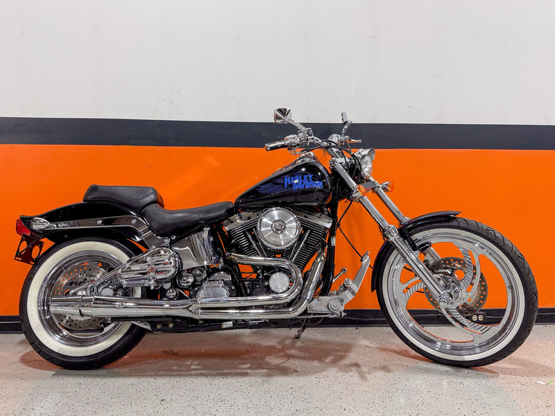 Harley-Davidson Motorcycle 1993 Harley-Davidson Softail Custom FXSTC Evo Vivid Black w/ Wing Logos Many Upgrades! $8,995