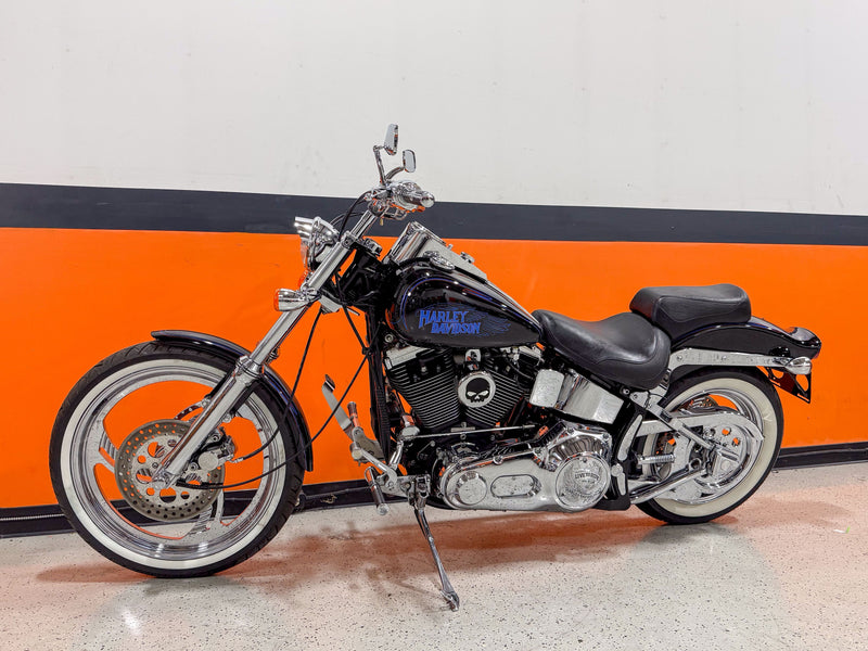 Harley-Davidson Motorcycle 1993 Harley-Davidson Softail Custom FXSTC Evo Vivid Black w/ Wing Logos Many Upgrades! $8,995