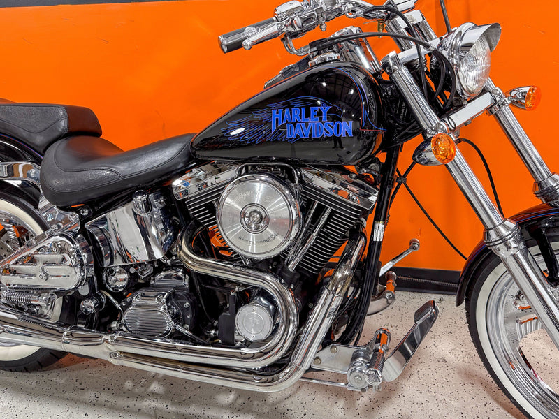 Harley-Davidson Motorcycle 1993 Harley-Davidson Softail Custom FXSTC Evo Vivid Black w/ Wing Logos Many Upgrades! $8,995