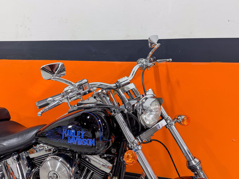 Harley-Davidson Motorcycle 1993 Harley-Davidson Softail Custom FXSTC Evo Vivid Black w/ Wing Logos Many Upgrades! $8,995