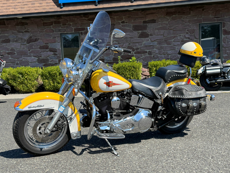 Harley-Davidson Motorcycle 1995 Harley-Davidson Heritage Softail FLSTC Rare Nugget Yellow & Cream 2-Tone Evolution w/ Only 14,203 Miles! $9,995