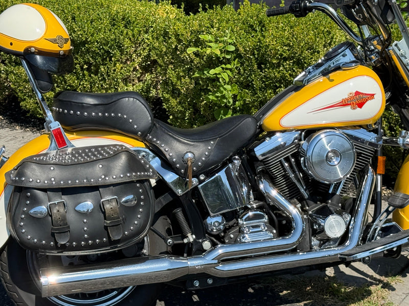 Harley-Davidson Motorcycle 1995 Harley-Davidson Heritage Softail FLSTC Rare Nugget Yellow & Cream 2-Tone Evolution w/ Only 14,203 Miles! $9,995