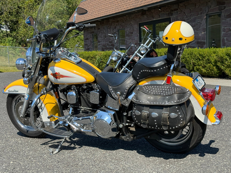 Harley-Davidson Motorcycle 1995 Harley-Davidson Heritage Softail FLSTC Rare Nugget Yellow & Cream 2-Tone Evolution w/ Only 14,203 Miles! $9,995