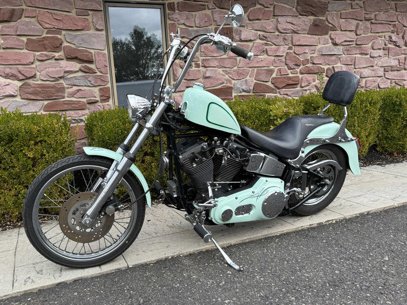 Harley-Davidson Motorcycle 1997 Harley-Davidson Evo Softail "Bad Cop No Donut" Chopper $9,995