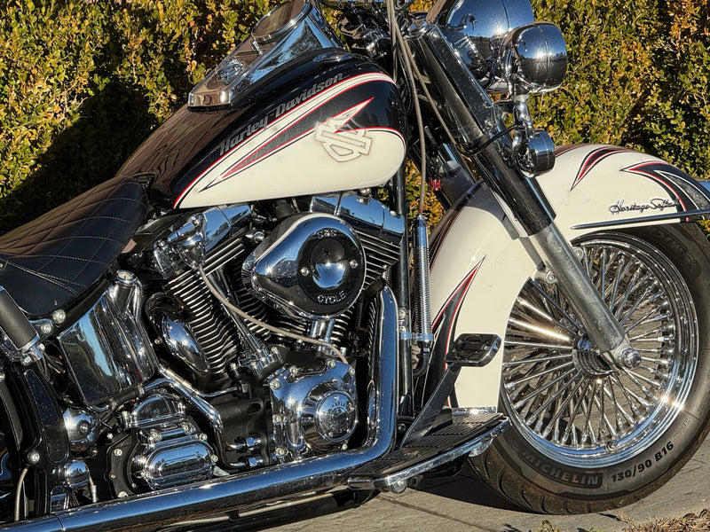Harley-Davidson Motorcycle 2002 Harley-Davidson Softail Heritage Classic FLSTCI 100" S&S Kit Custom Paint Apes Fishtail Duals Many Extras! $9,995