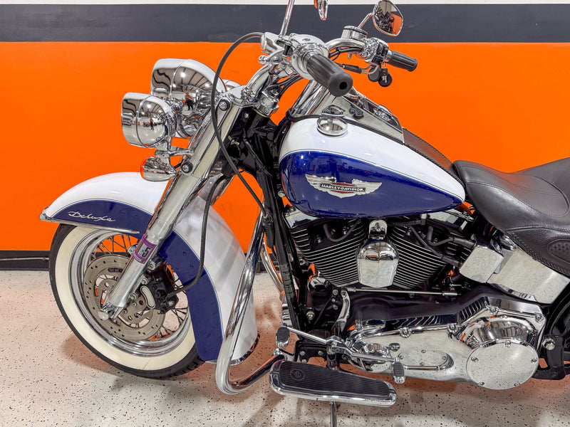 Harley-Davidson Motorcycle 2006 Harley-Davidson Softail Deluxe FLSTN, Leather Bags, Beautiful Chrome, and 8K Miles! $9,995