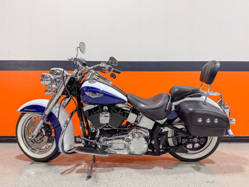 Harley-Davidson Motorcycle 2006 Harley-Davidson Softail Deluxe FLSTN, Leather Bags, Beautiful Chrome, and 8K Miles! $9,995