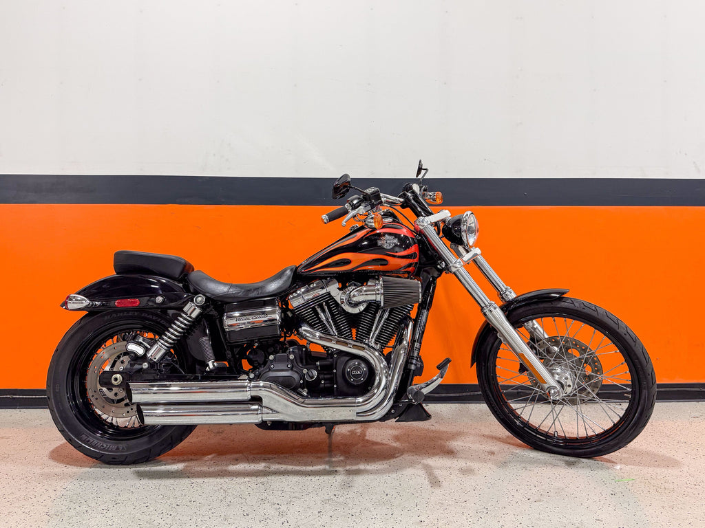 Harley-Davidson Motorcycle 2012 Harley-Davidson Dyna Wide Glide FXDWG 103" Flame Paint Job w/ Extras! - $9,995