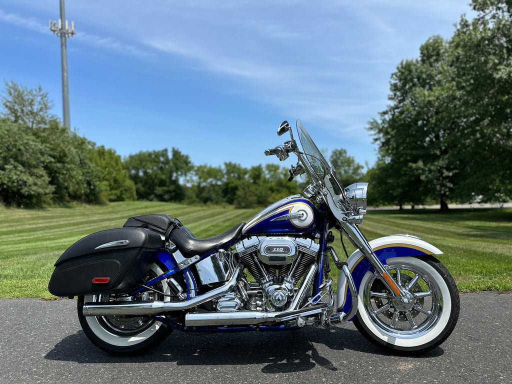 Harley-Davidson Motorcycle 2014 Harley-Davidson Screamin' Eagle CVO 110" Softail Deluxe FLSTNSE One Owner Clean Carfax! $12,995