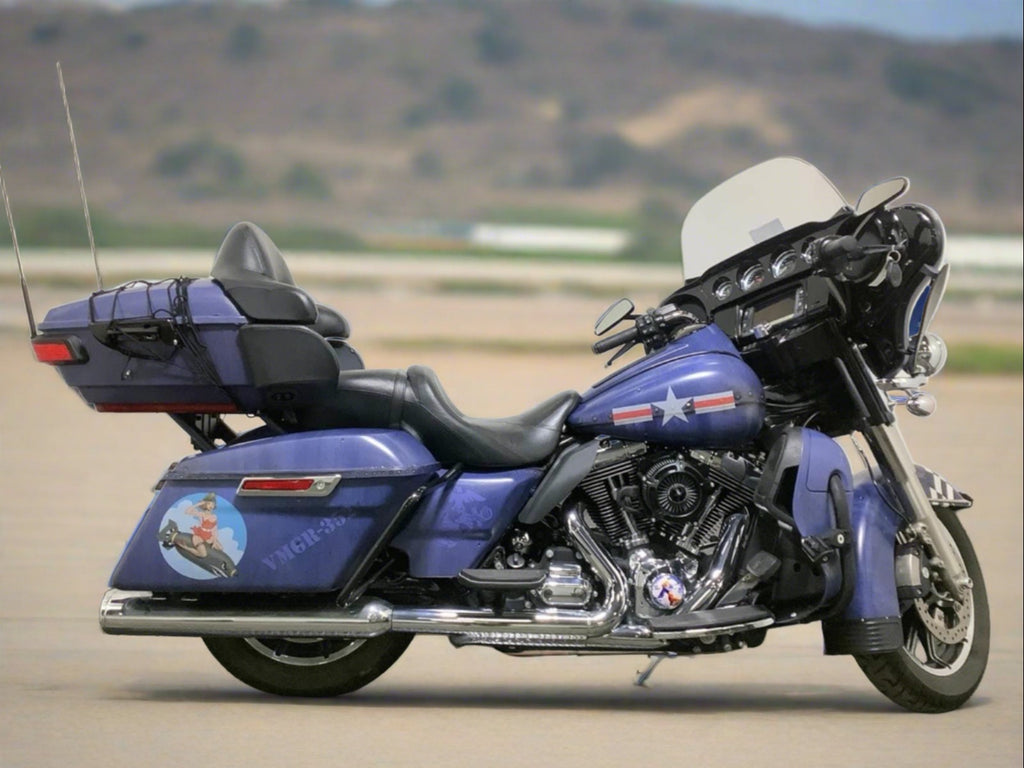 Harley-Davidson Motorcycle 2015 Harley-Davidson Touring Electra Glide Ultra Limited FLHTK w/ Low Miles & "Bombs Away" Military Pin Up Girl Theme Wrap (Sneak Peek Deal) $12,995