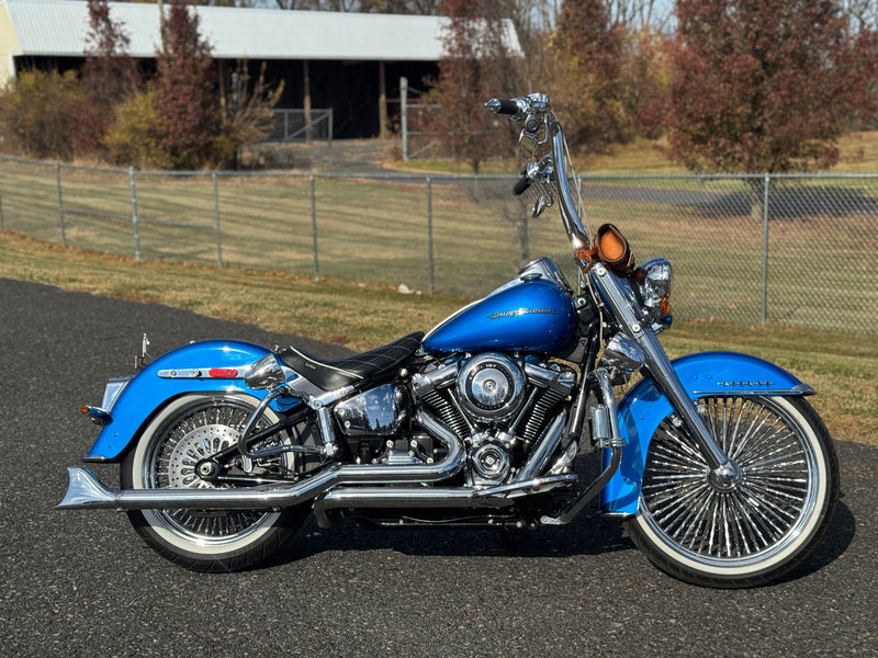 Harley-Davidson Motorcycle 2018 Harley-Davidson FLDE Softail Deluxe Cholo Style Carlini Apes, 21" Wheel, Fishtails & More! $17,995