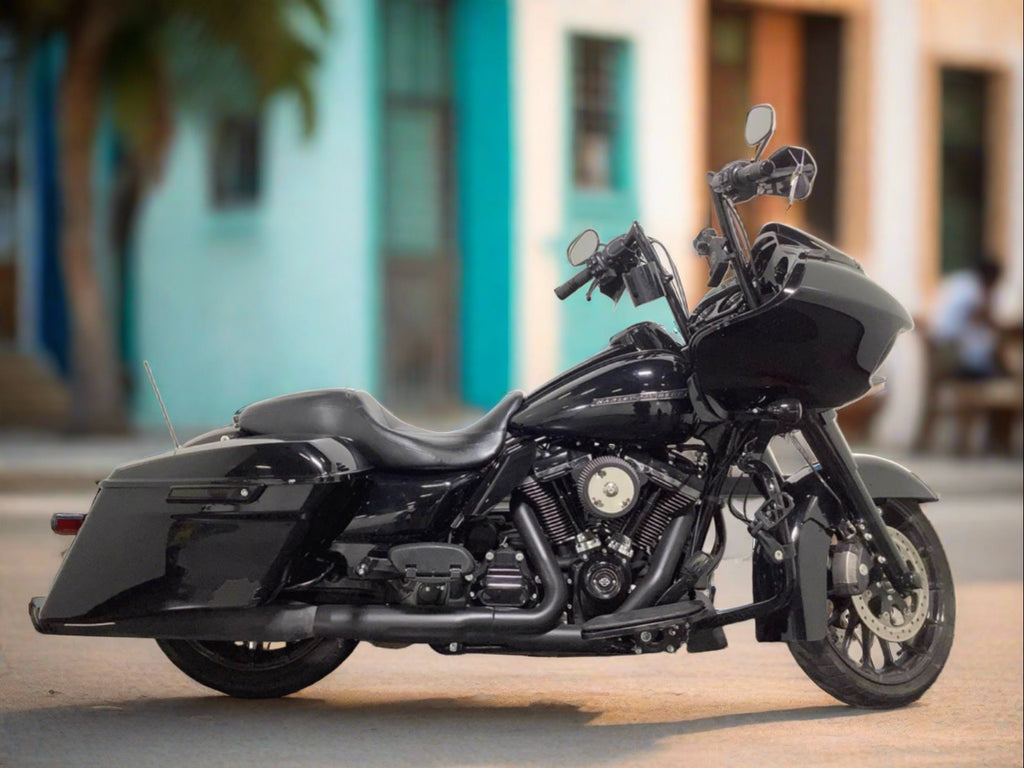 LED Headlight 5.75 Inch Set compatible with Harley Davidson Rocker / C  black Craftride C8 ✓ Buy now!