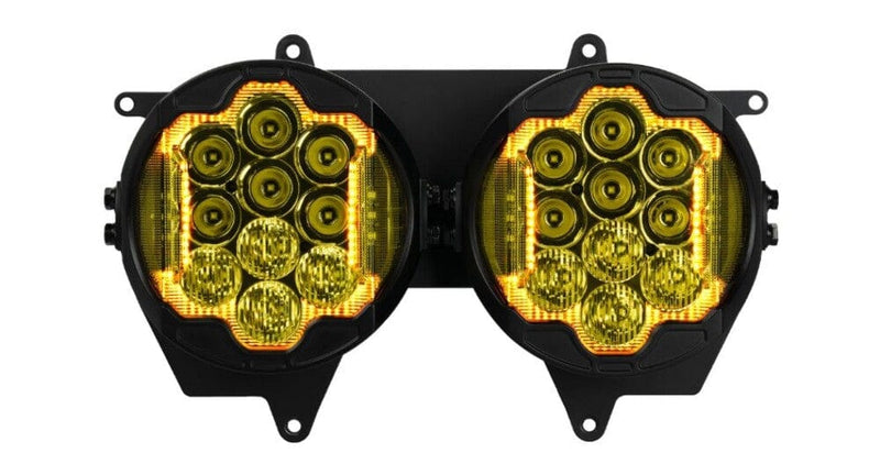 Hogworkz Goldtooth Performance Amber LED Headlight Harley Road Glide F ...