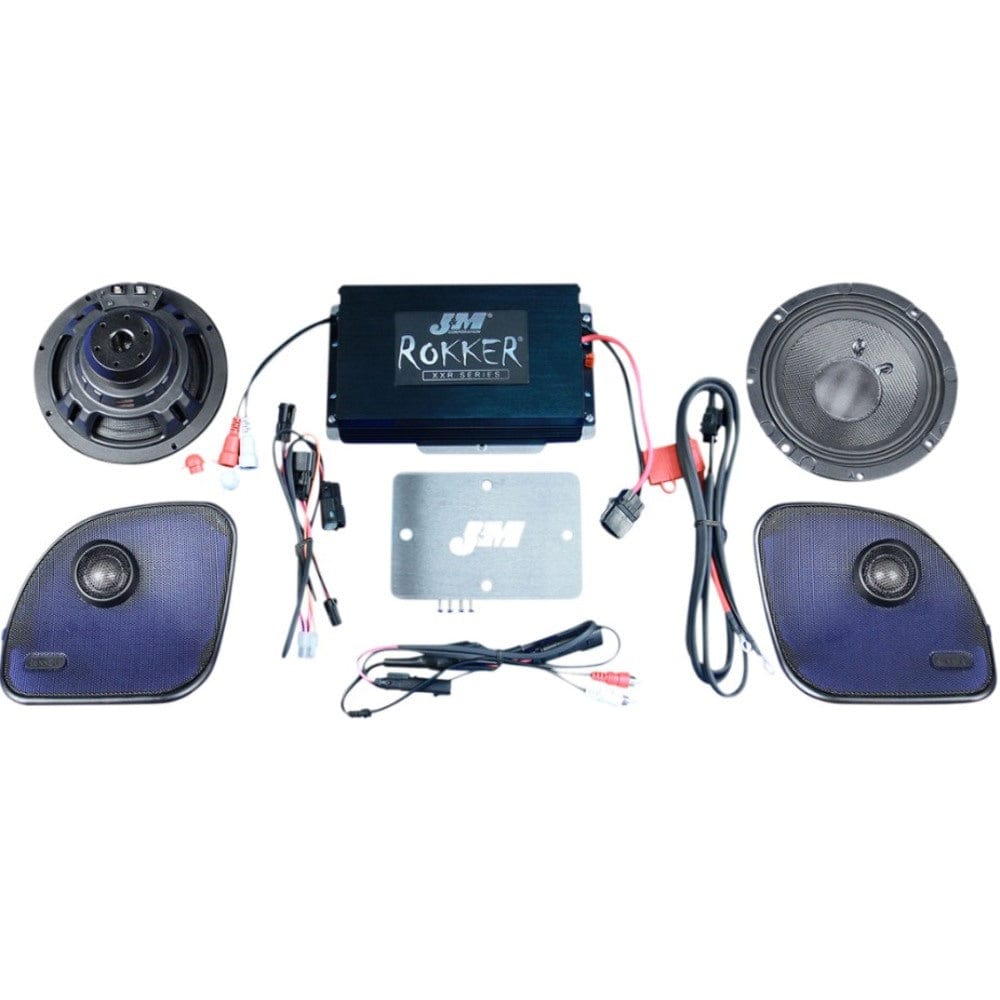 J&M Corp Audio Systems JM Rokker XXR Extreme 400W 2 Speaker Amp Install Kit Harley FLTR FLTRU 2015-2020
