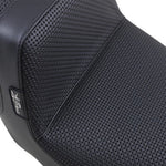 Le Pera Seats Le Pera Black Tailwhip 2 Up Basket Weave Foam Seat Harley Touring Bagger 08-23