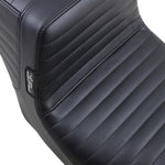 Le Pera Seats Le Pera Black Tailwhip 2 Up Pleated Tuck N Roll Seat Harley Touring Bagger 08-23