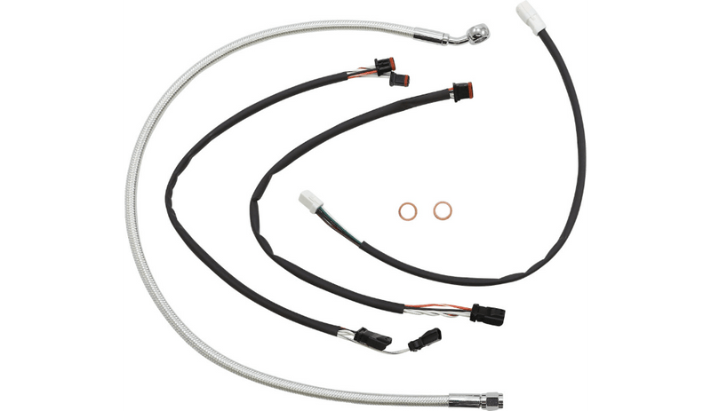 Magnum Shielding Magnum 15"-17" Ape Handlebar Control Cable Kit ABS Braided 21+ Harley Road King