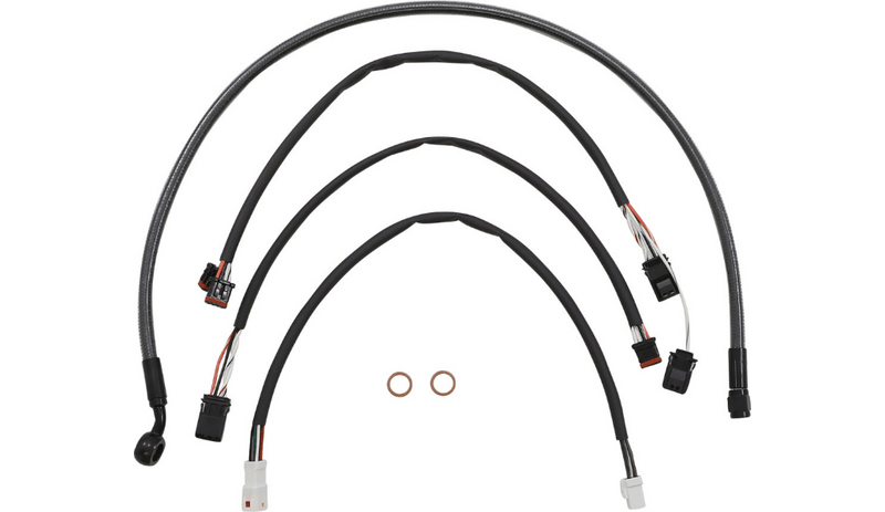 Magnum Shielding Magnum 18-20" Ape Handlebar Control Cable Kit ABS Black 2021+ Harley Road King