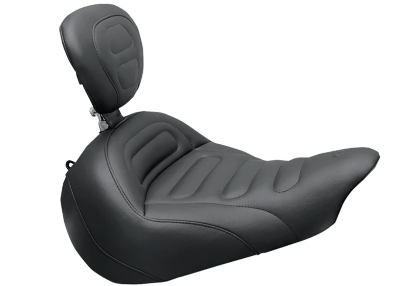 Mustang Mustang Black Stitch Solo Tour Seat Saddle 13-2017 Harley Softail Breakout FXSB