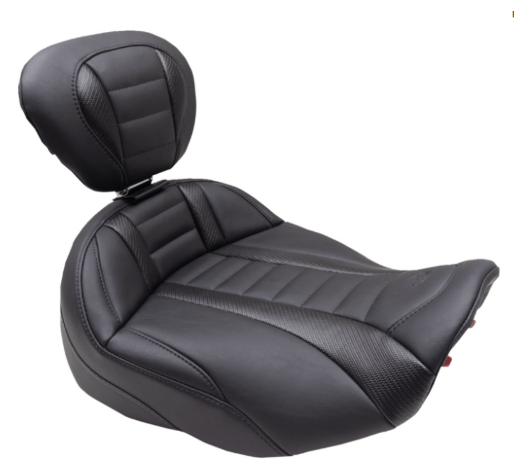 Mustang Mustang Deluxe Touring Solo Seat Black Stitch Harley Touring FLT/FLH '23-'24