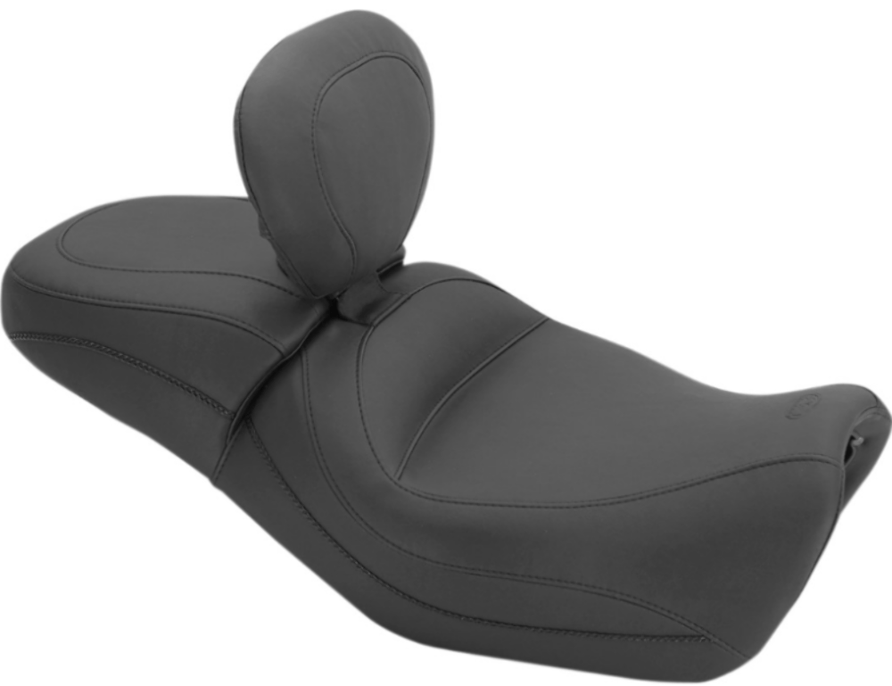 Mustang Mustang One-Piece Touring Seat with Backrest Black 2015-2020 Harley XG 500/700