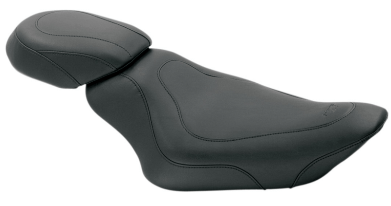 Mustang Mustang Tripper Synthetic Leather Solo Seat Black 2004-2021 Harley XL