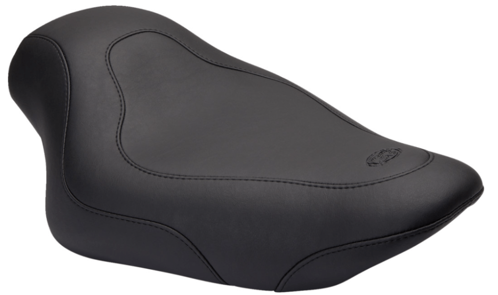 Mustang Mustang Tripper Synthetic Leather Solo Seat Black 2004-2021 Harley XL