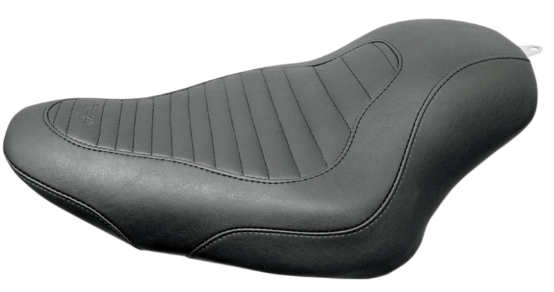 Mustang Mustang Tripper Synthetic Leather Solo Seat Black 2004-2021 Harley XL