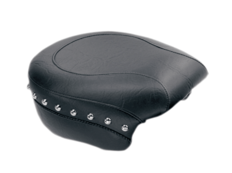 Mustang Mustang Wide Rear Seat Studded - Black 2004-2021 Harley Sportster XL 76505