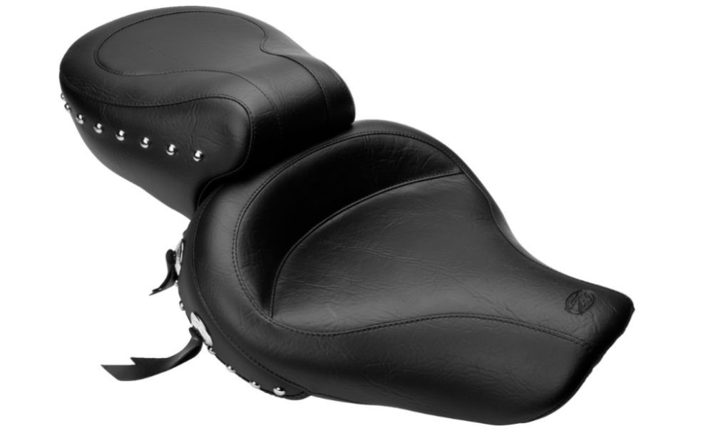 Mustang Mustang Wide Studded 2-Up Seat Black Street FXDWG '96-'03