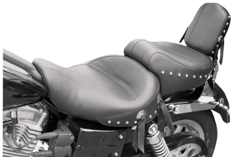 Mustang Mustang Wide Studded 2-Up Seat Black Street FXDWG '96-'03