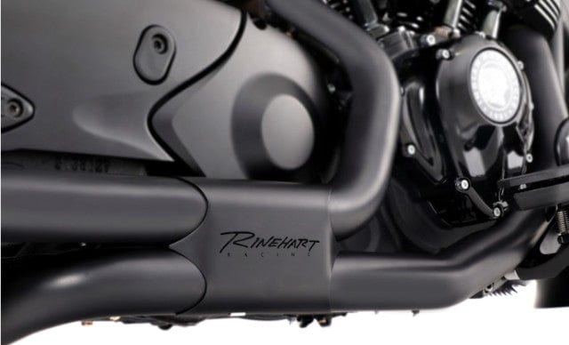 Rinehart Racing Header Pipes Rinehart Black Slimline True Dual Exhaust Headers Indian 116 Touring 21+