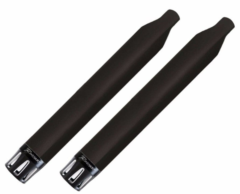 Rinehart Racing Slip-On Mufflers Rinehart 4" Black Slip-On Mufflers Exhaust Pipes Indian Touring Dark Horse