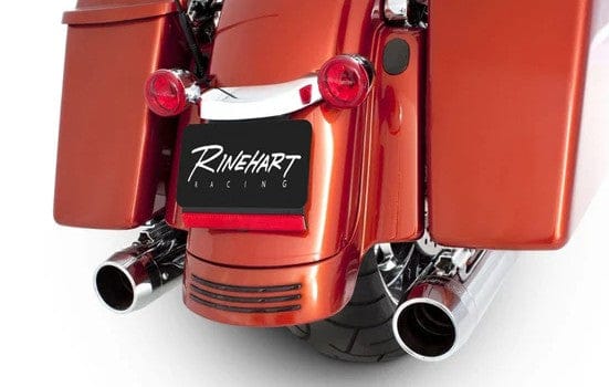 Rinehart Racing Slip-On Mufflers Rinehart Racing Chrome 3.5" Slip On Mufflers Exhaust Pipes 95-16 Harley Touring