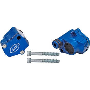 S&S CYCLE Cylinder Head Breather S&S Cycle Billet Head Breather Kit Anodized Blue M8