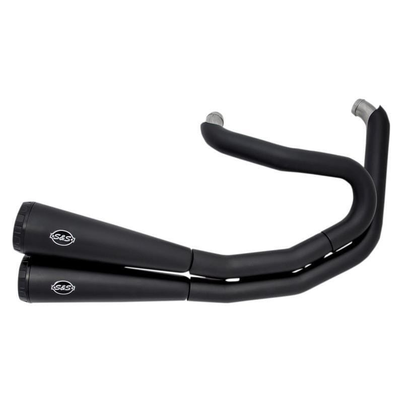 S&S Cycle Exhaust Systems CLOSEOUT SALE: S&S Cycle Grand National 2-Into-2 Exhaust Systems Black Ceramic Harley Dyna 550-0742