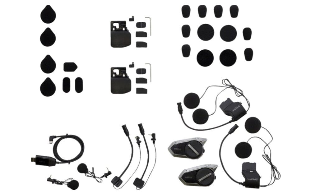 SENA Sena 50S Bluetooth Communication Com Mesh 2.0 Intercom HD Dual Head Set 50S-10D