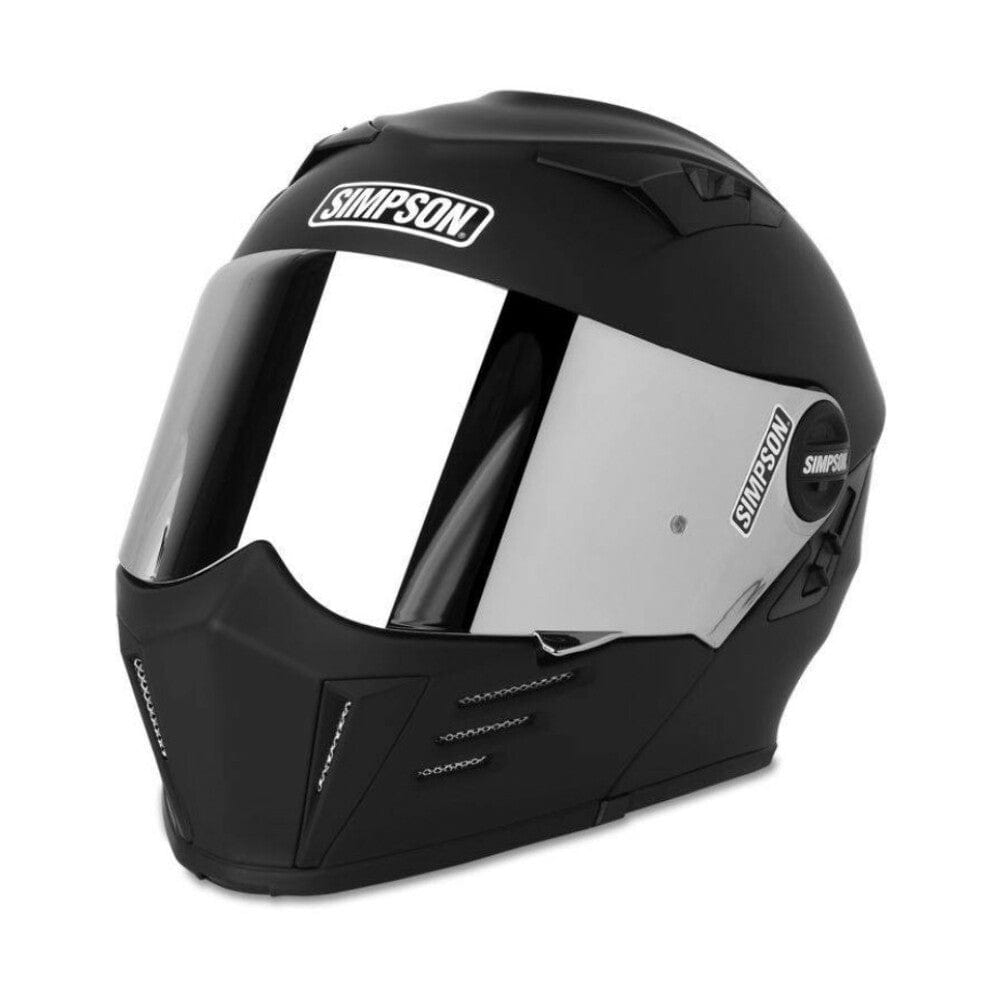 Simpson Racing Products Modular Helmets Simpson Mod Bandit Flat Black Motorcycle DOT Full-face Helmet - Various Sizes
