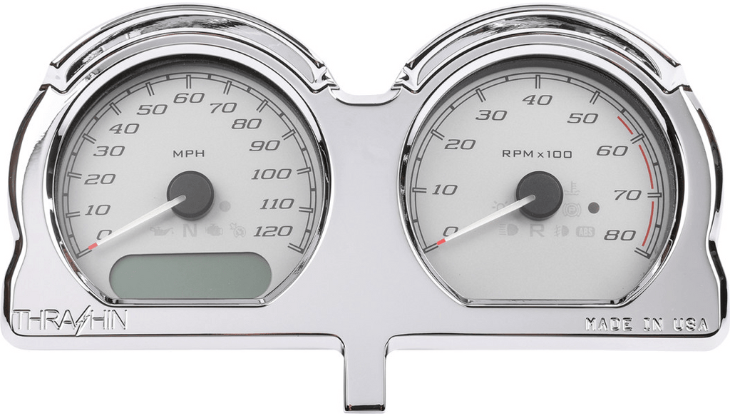 Thrashin Supply Thrashin Speedometer Gauge Relocation Kit Chrome CF Aluminum Harley FLRT 2015+