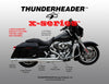 Thunderheader 2 Into 1 Exhaust Systems Thunderheader Black 2 into 1 Exhaust System Big Bore Harley Touring 1984-2016