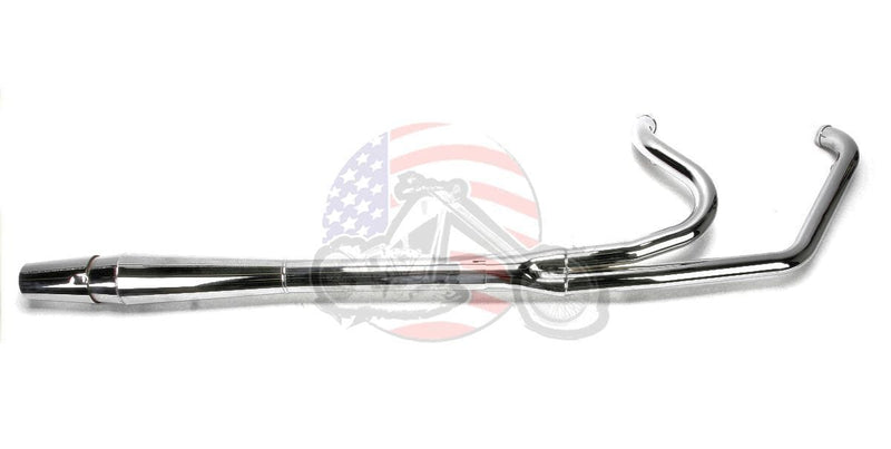Thunderheader 2 Into 1 Exhaust Systems Thunderheader Chrome 2 into 1 Exhaust Pipe Header Muffler System Harley Touring