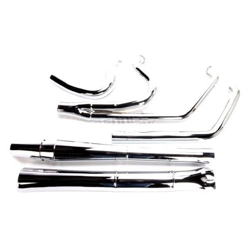 Thunderheader 2 Into 1 Exhaust Systems Thunderheader Chrome 2 into 1 Exhaust Pipe Header Muffler System Harley Touring