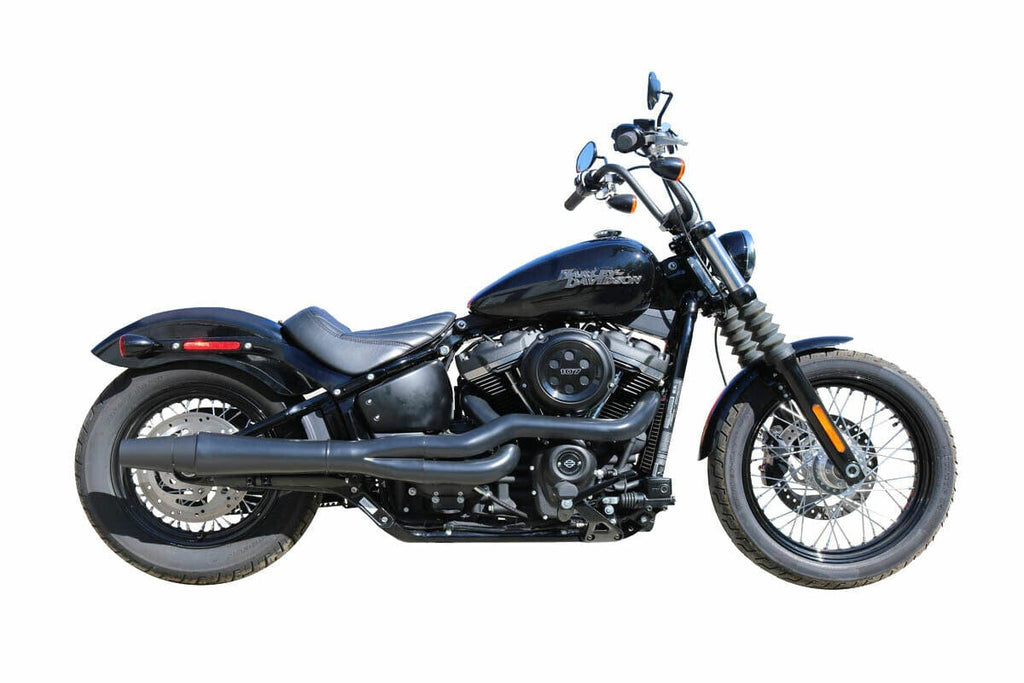 Thunderheader 2 Into 1 Exhaust Systems Thunderheader X Series High Pipe 2 Into 1 Black Exhaust System Harley Softail M8